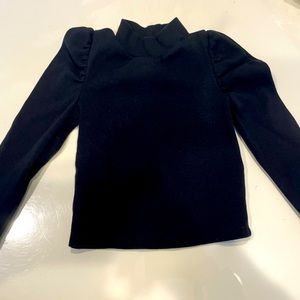 Girls Gap black Puff Sleeve Turtleneck